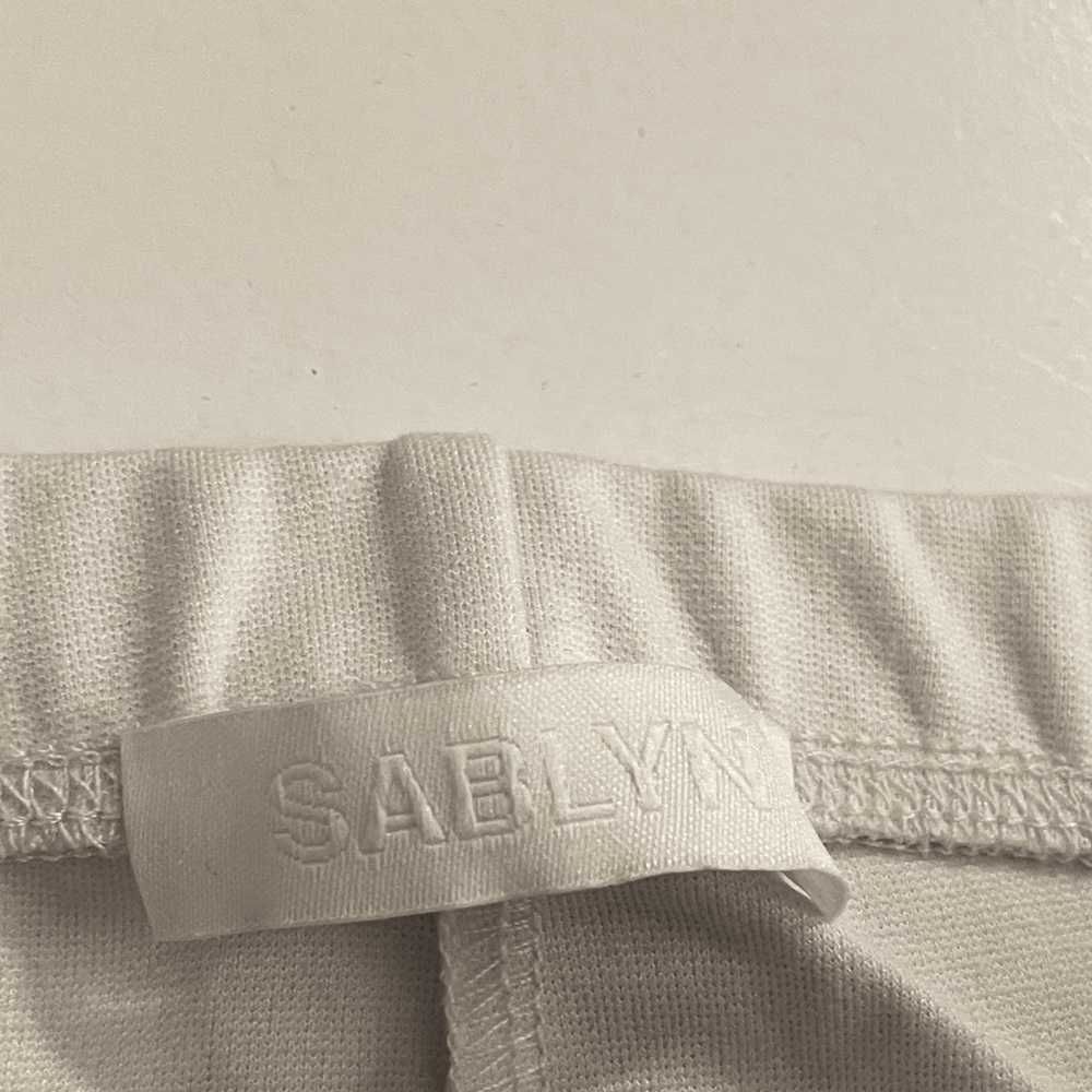 Sablyn Bell Bottom Stretchy Pants (Cream Colored, Small)